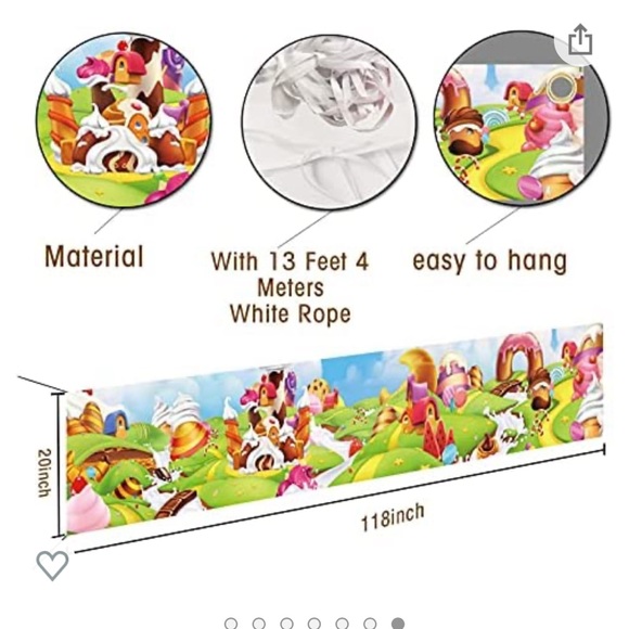Cartoon Candy Castle Yard Banner Outdoor & Indoor - Picture 6 of 6
